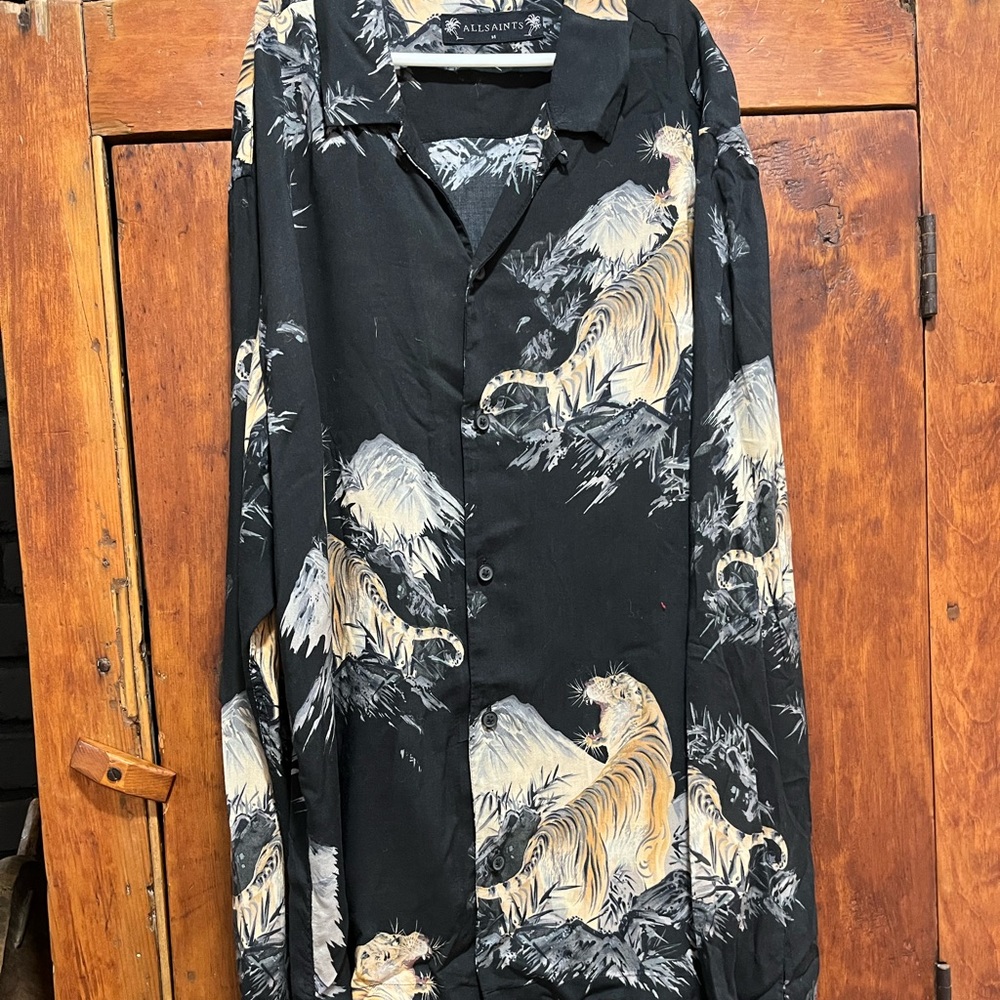 All Saints Tiger Button Blouse